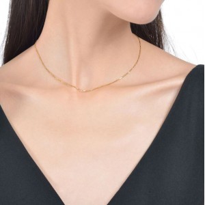 Κολιέ αλυσίδα λεπτή box 0.8mm από ασήμι 925 Κολιέ