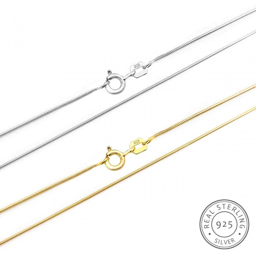 Necklace thin 1mm snake chain silver 925 Necklaces
