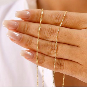Necklace twisted chain singapore 1.8mm silver 925 Necklaces