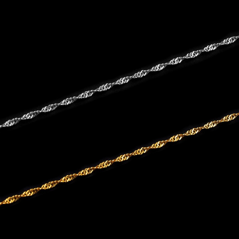 Necklace twisted chain singapore 1.8mm silver 925 Necklaces