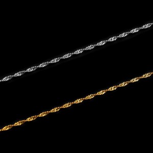 Necklace twisted chain singapore 1.8mm silver 925 Necklaces