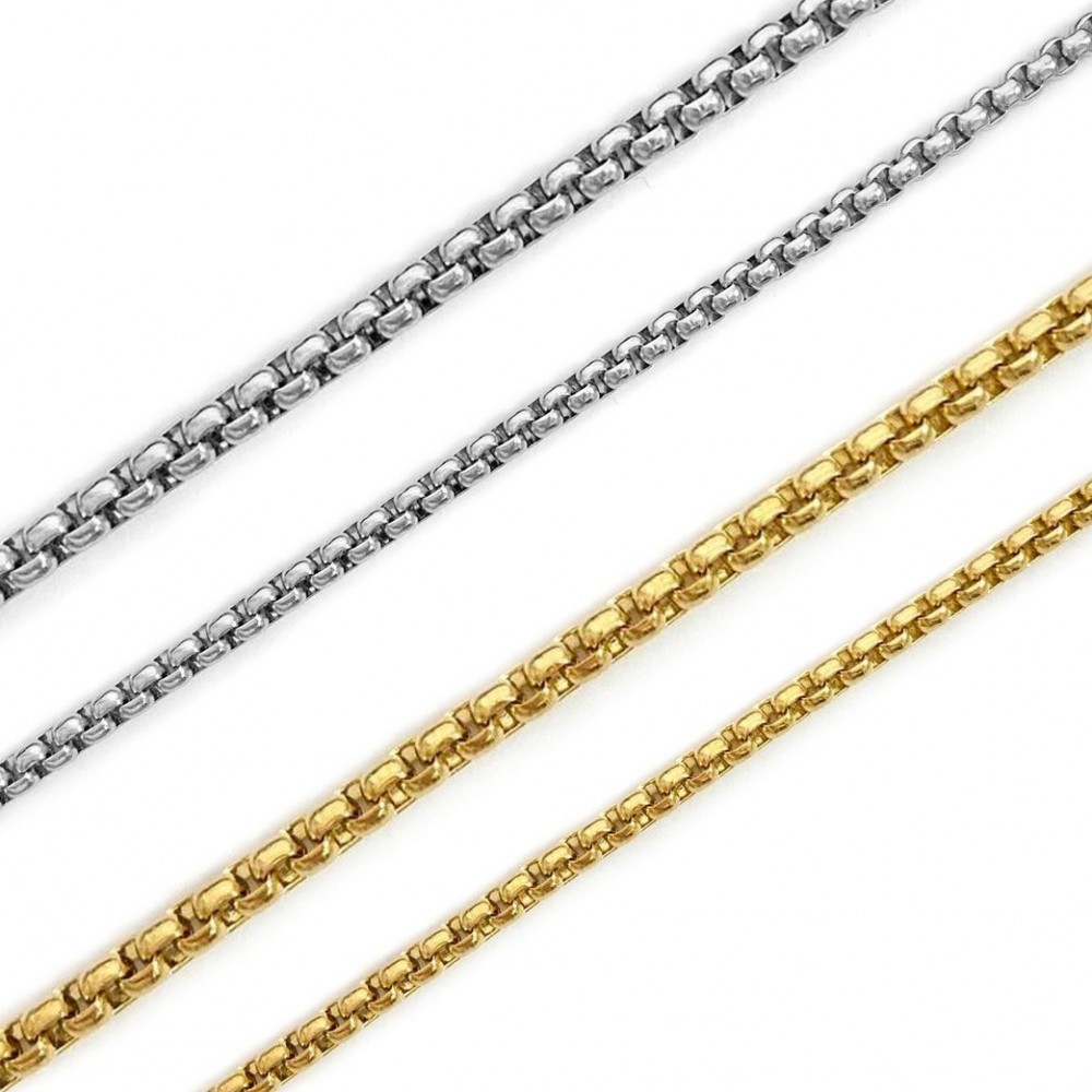 Ατσάλινη αλυσίδα box 2mm / 3mm (τιμή ανά μέτρο) Ατσάλινες Αλυσίδες μέτρου