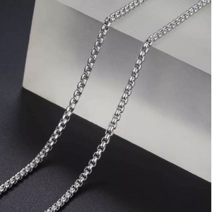 Ατσάλινη αλυσίδα box 2mm / 3mm (τιμή ανά μέτρο) Ατσάλινες Αλυσίδες μέτρου