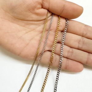 Ατσάλινη αλυσίδα cuban 2mm / 3mm (τιμή ανά μέτρο) Ατσάλινες Αλυσίδες μέτρου