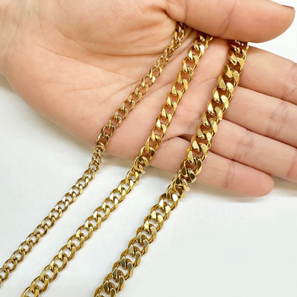Ατσάλινη αλυσίδα cuban 6mm / 7mm / 9mm (τιμή ανά μέτρο) Ατσάλινες Αλυσίδες μέτρου