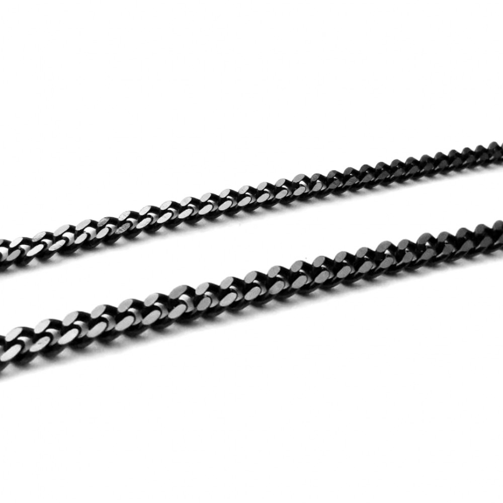 Ατσάλινη αλυσίδα cuban μαύρη 3mm / 4mm (τιμή ανά μέτρο) Ατσάλινες Αλυσίδες μέτρου
