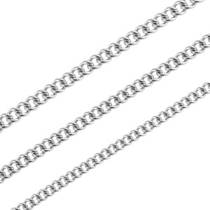 Ατσάλινη αλυσίδα curb 3mm / 4mm / 4.5mm (τιμή ανά μέτρο) Ατσάλινες Αλυσίδες μέτρου