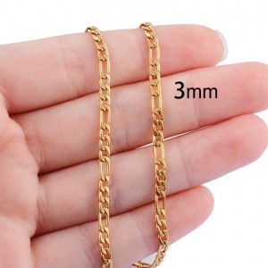 Ατσάλινη αλυσίδα figaro 3mm / 4mm (τιμή ανά μέτρο) Ατσάλινες Αλυσίδες μέτρου