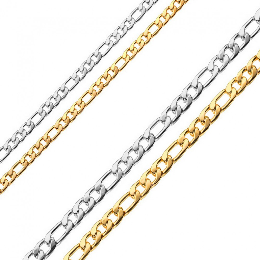 Ατσάλινη αλυσίδα figaro 3mm / 4mm (τιμή ανά μέτρο) Ατσάλινες Αλυσίδες μέτρου