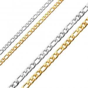 Ατσάλινη αλυσίδα figaro 3mm / 4mm (τιμή ανά μέτρο) Ατσάλινες Αλυσίδες μέτρου