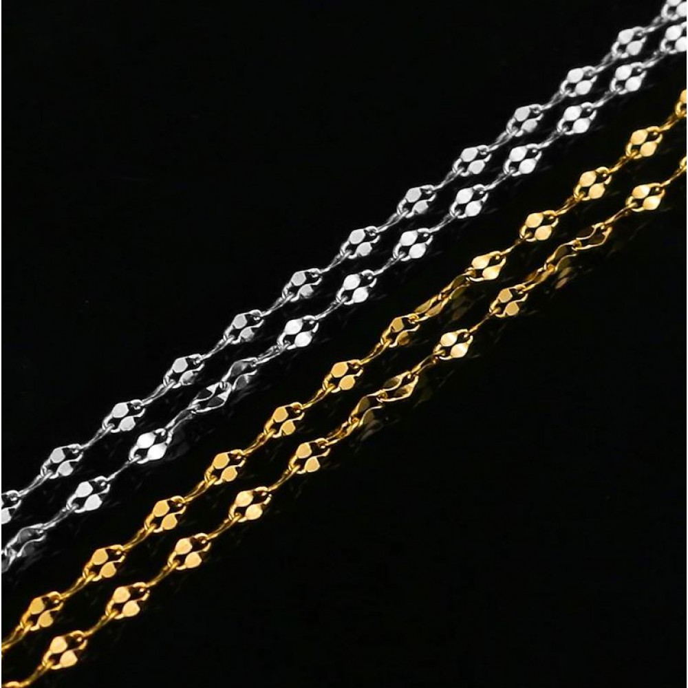 Ατσάλινη αλυσίδα lip shape 2mm (τιμή ανά μέτρο) Ατσάλινες Αλυσίδες μέτρου