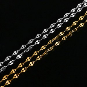 Ατσάλινη αλυσίδα lip shape 2mm (τιμή ανά μέτρο) Ατσάλινες Αλυσίδες μέτρου