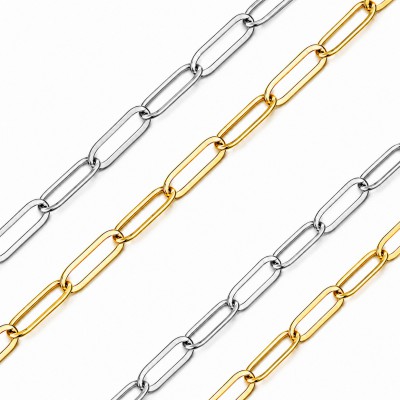 Ανοξείδωτο Ατσάλι αλυσίδα PaperClip 3mm / 4mm (τιμή ανά μέτρο)