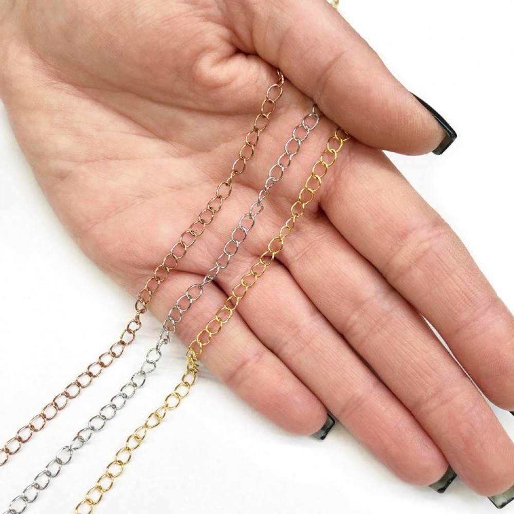 Ατσάλινη αλυσίδα προέκτασης αυξομείωσης 3mm / 4mm (τιμή ανά μέτρο) Ατσάλινες Αλυσίδες μέτρου