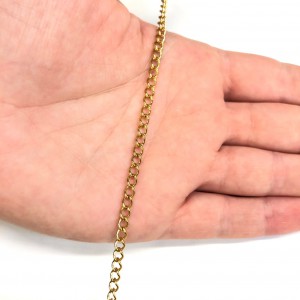 Ατσάλινη αλυσίδα επίχρυση 3.5mm (τιμή ανά μέτρο) Ατσάλινες Αλυσίδες μέτρου