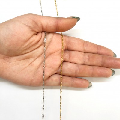 Ανοξείδωτο Ατσάλι αλυσίδα στριφτή singapore 2mm (τιμή ανά μέτρο)