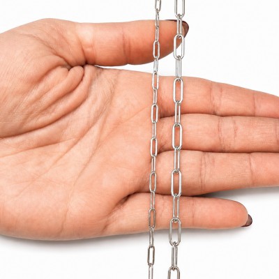 Ανοξείδωτο Ατσάλι αλυσίδα PaperClip 3mm / 4mm (τιμή ανά μέτρο)