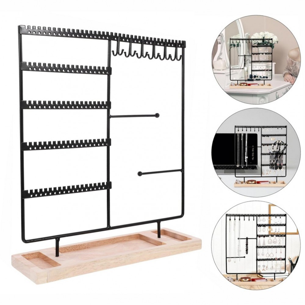 Μεταλλικό Stand Κοσμημάτων 35cm x 30cm με ξύλινη βάση Συσκευασία & Αποθήκευση