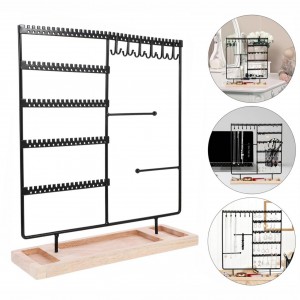 Μεταλλικό Stand Κοσμημάτων 35cm x 30cm με ξύλινη βάση Συσκευασία & Αποθήκευση