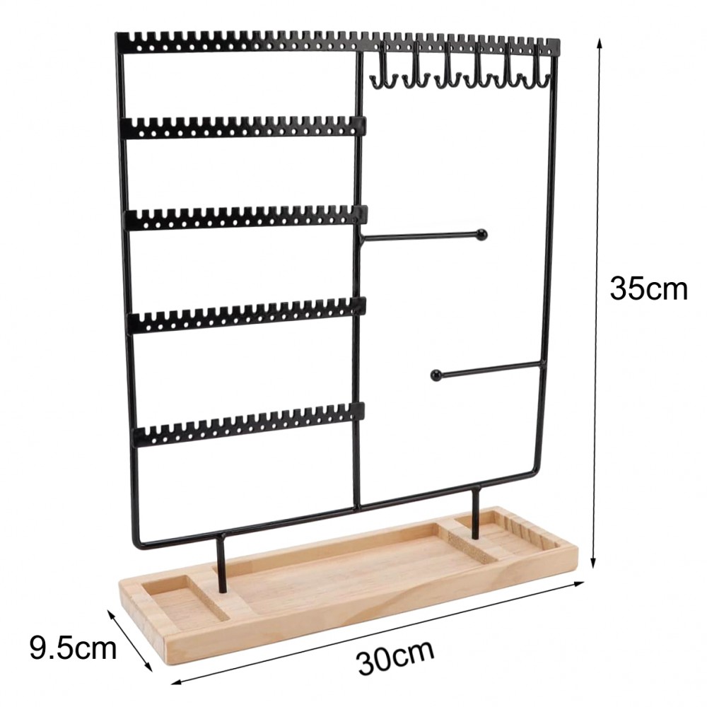 Μεταλλικό Stand Κοσμημάτων 35cm x 30cm με ξύλινη βάση Συσκευασία & Αποθήκευση
