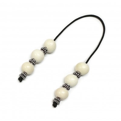 Μπεγλέρι με 6 χάντρες στρογγυλές από φυσικό Κόκκαλο Καμήλας