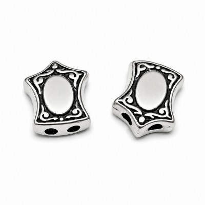 Θυρεός μεταλλικός για κομπολόι 16x13mm