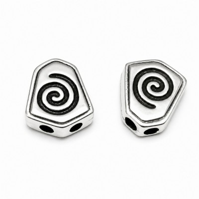 Θυρεός μεταλλικός σπείρα για κομπολόι 16x13mm