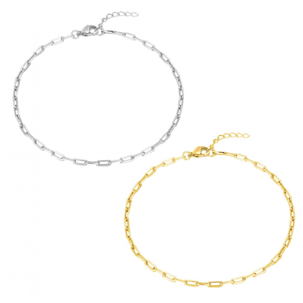 Ανοξείδωτο Ατσάλι αλυσίδα ποδιού paper clip 2.2mm Αλυσίδες Ποδιού