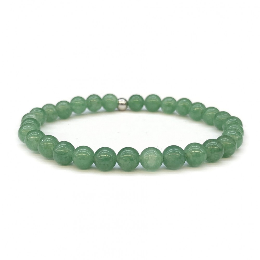 Αβεντουρίνη πράσινη (Aventurine) ελαστικό βραχιόλι με φυσικούς ημιπολύτιμους λίθους χάντρες 6mm Βραχιόλια με ημιπολύτιμους λίθους