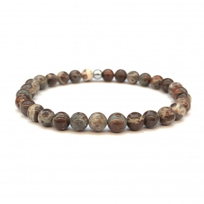 Ίασπις (Asteroid Jasper) ελαστικό βραχιόλι με φυσικούς ημιπολύτιμους λίθους χάντρες 6mm