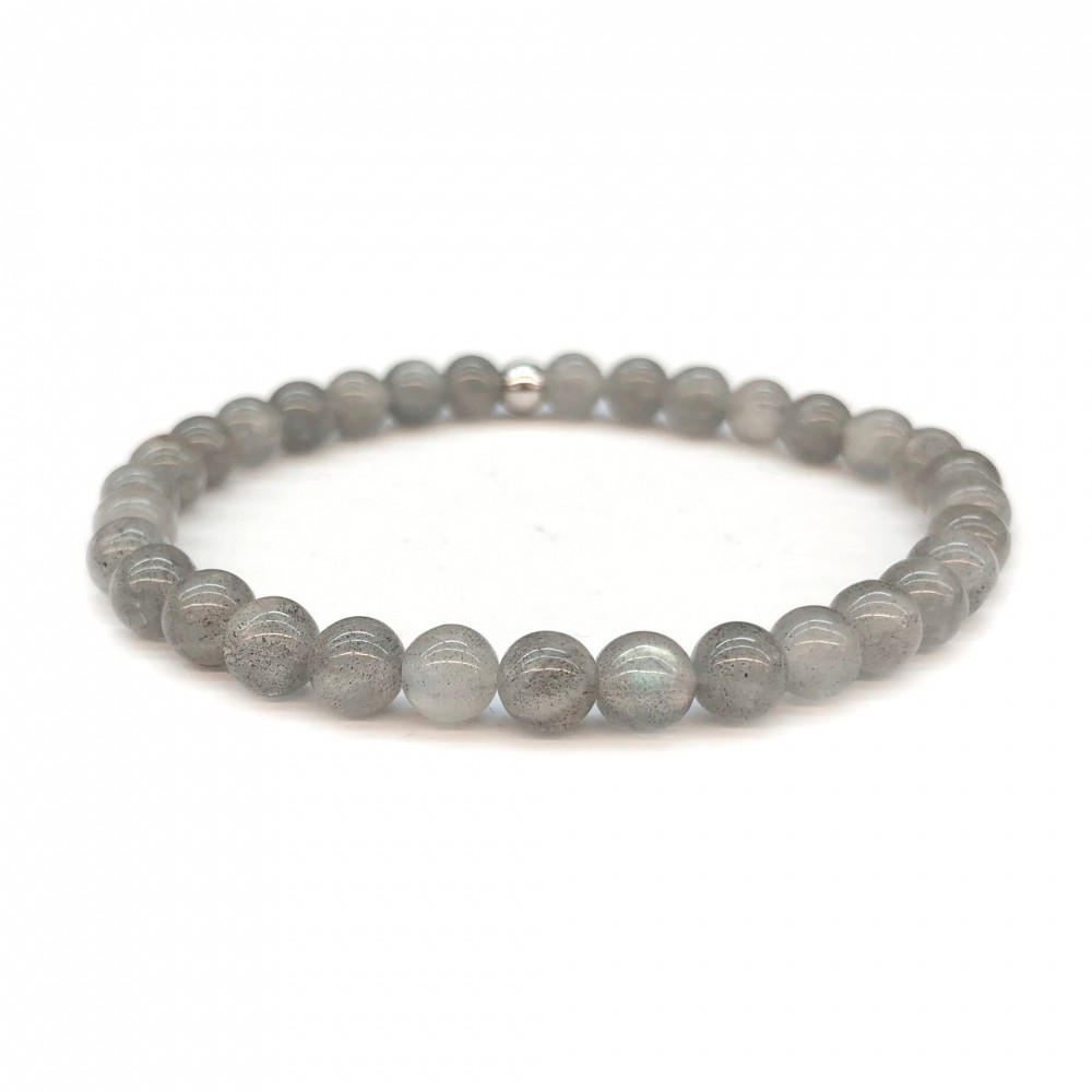 Λαμπραντορίτης (Labradorite) ελαστικό βραχιόλι με φυσικούς ημιπολύτιμους λίθους χάντρες 6mm Βραχιόλια με ημιπολύτιμους λίθους