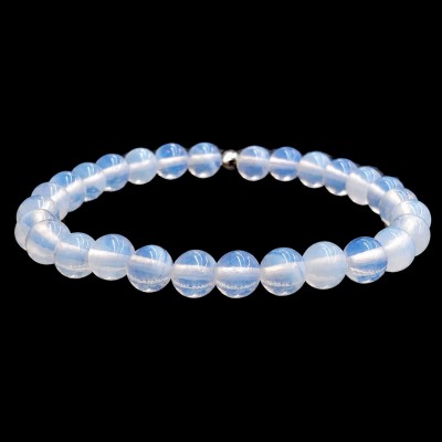 Φεγγαρόπετρα (Moonstone) ελαστικό βραχιόλι με χάντρες 6mm / 8mm