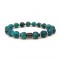 Granite petrol and hematite elastic bracelet with natural semi precious beads 8mm