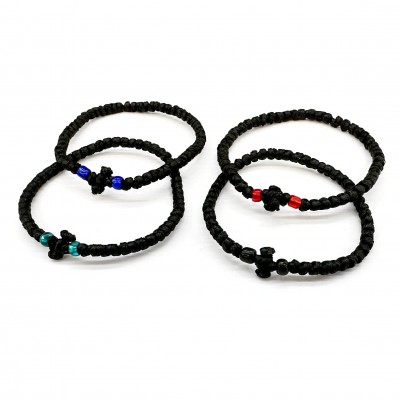 Χειροποίητα Κομποσκοίνια βραχιόλια μαύρο χρώμα