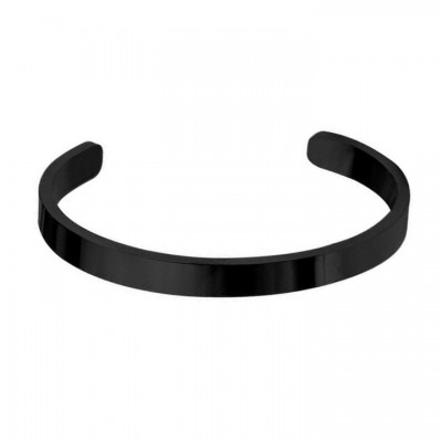 Ανοξείδωτο Ατσάλι βραχιόλι χειροπέδα μαύρο χρώμα