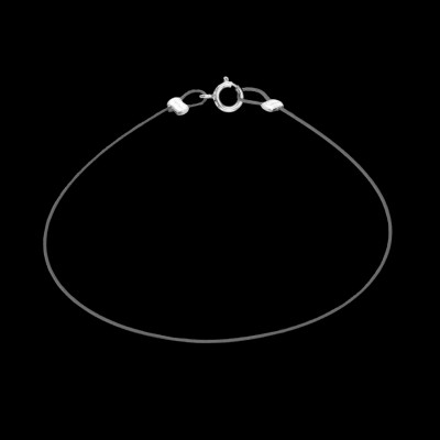 Βραχιόλι Χεριού, βάση για βραχιόλι με διάφανη λεπτή πετονιά και κούμπωμα από ασήμι 925