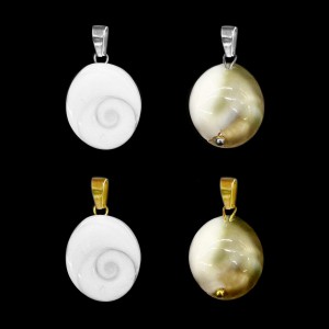 Eye of the sea, ocean natural shell hanging double sided Shells