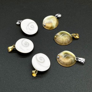 Eye of the sea, ocean natural shell hanging double sided Shells