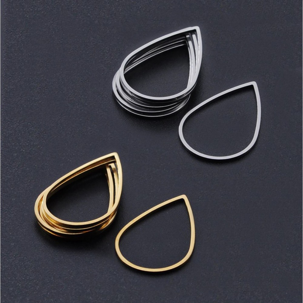Ατσάλινο στοιχείο περίγραμμα Δάκρυ 26x17mm Ατσάλινα Στοιχεία Περίγραμμα