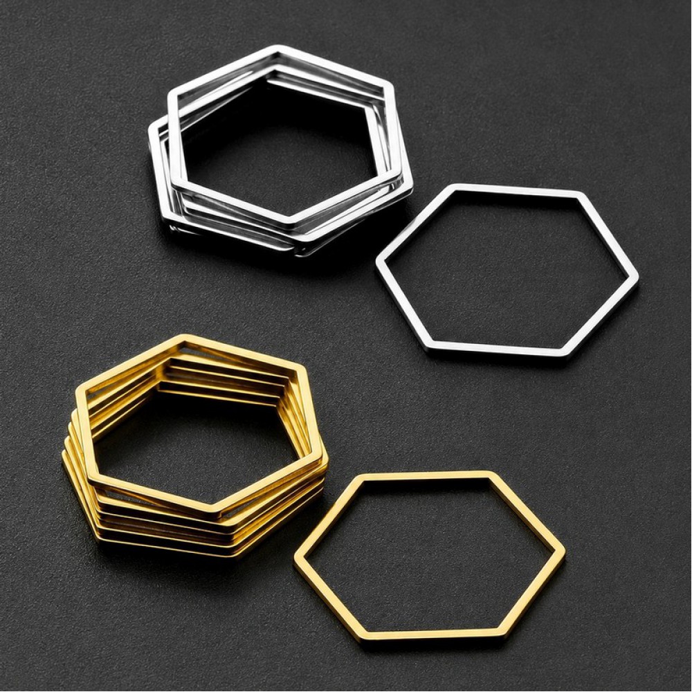 Ατσάλινο στοιχείο περίγραμμα Εξάγωνο 23x20mm Ατσάλινα Στοιχεία Περίγραμμα