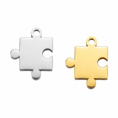 Ανοξείδωτο Ατσάλι στοιχείο μοτίφ Puzzle κρεμαστό 20x15mm