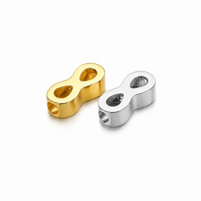 Ανοξείδωτο Ατσάλι στοιχείο μοτίφ Άπειρο 10x5mm χάντρα με περαστή τρύπα
