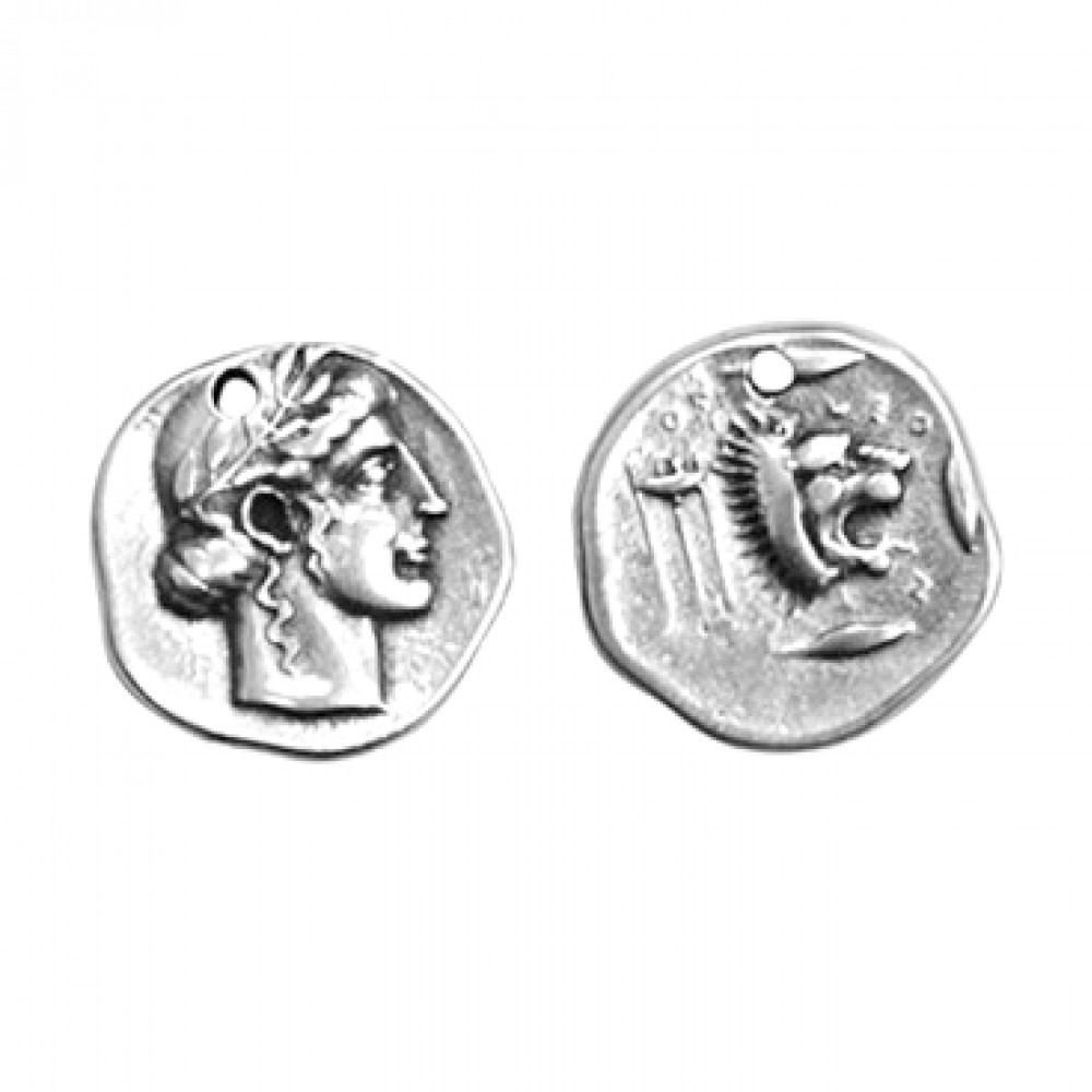 Μεταλλικό στοιχείο κρεμαστό νόμισμα διπλής όψης 25mm Μεταλλικά Στοιχεία - Μοτίφ