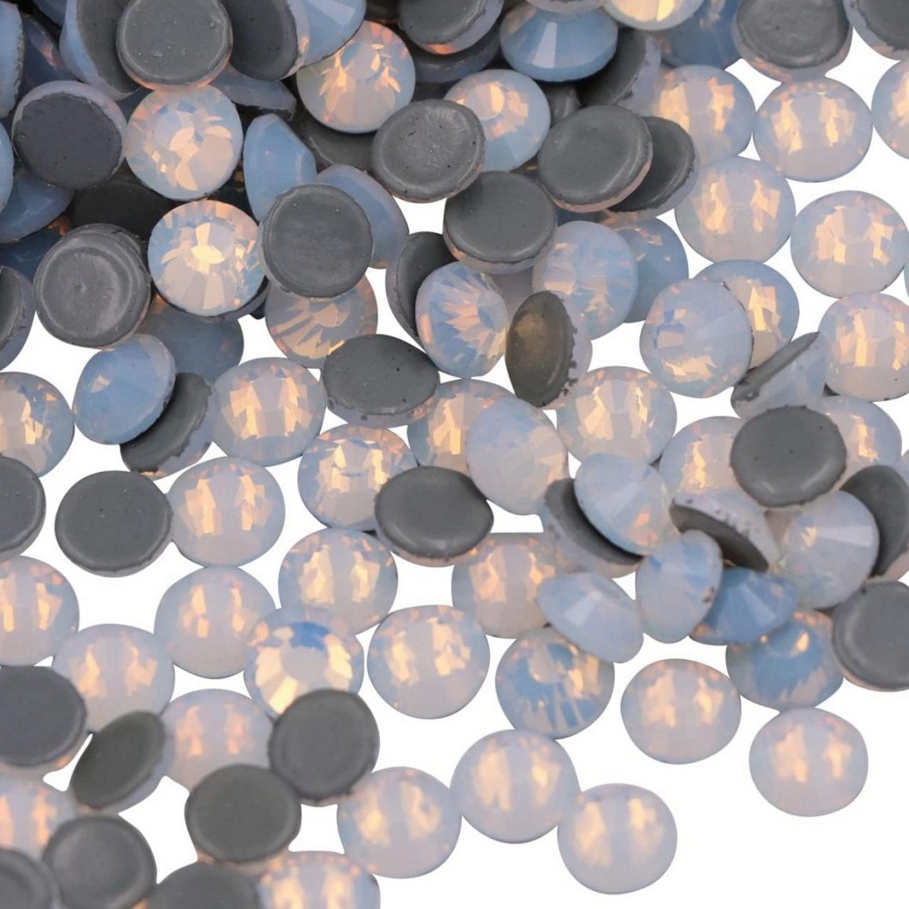 Strass hotfix flat back, glass, high quality, opal color (pack) Rhinestones Hotfix