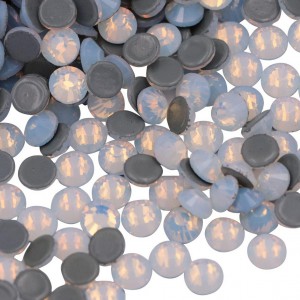 Strass hotfix flat back, glass, high quality, opal color (pack) Rhinestones Hotfix