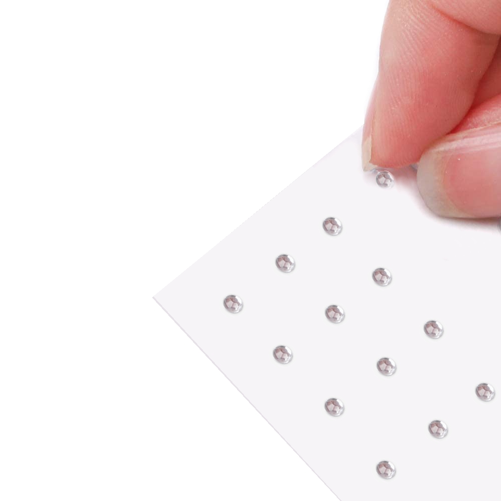 Strass flat back stickers clear 2mm (pack/56pcs) Rhinestones Glass Flat Back