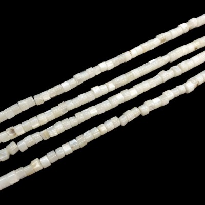 Χάντρες φίλντισι ροδέλα 4x3mm (σειρά∽39cm∽136χάντρες)