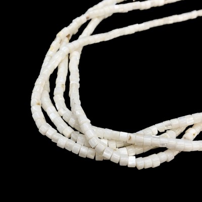 Χάντρες φίλντισι ροδέλα 4x3mm (σειρά∽39cm∽136χάντρες)