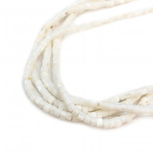 Mother of pearl natural rondelle beads 4x3mm (string∽39cm∽136beads) Mother of Pearl