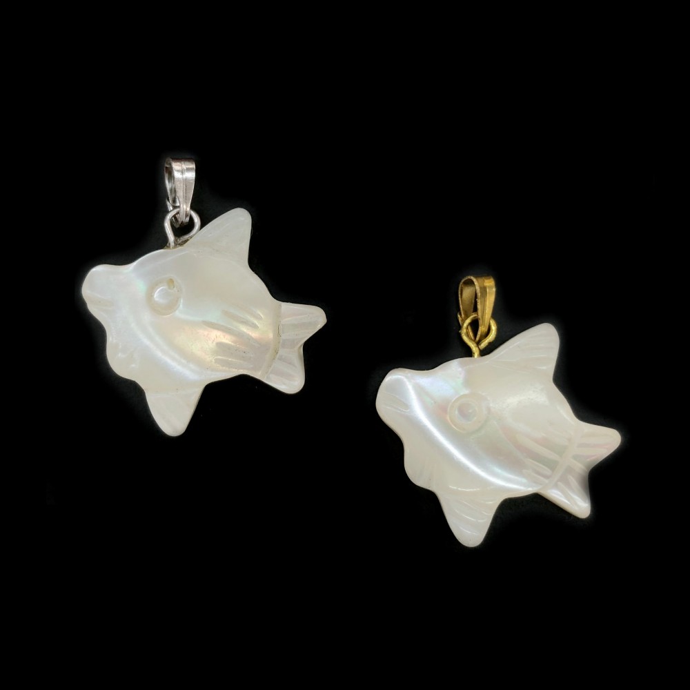 Fish natural mother of pearl 23mm Mother of Pearl